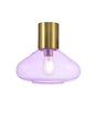 Rowell Ceiling Light With Wide Glass, 1 x E27, Aged Brass/Lilac