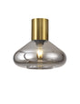 Rowell Ceiling Light With Wide Glass, 1 x E27, Aged Brass/Smoke