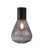 Rowell Ceiling Light With Narrow Glass, 1 x E27, Satin Black/Inky Black