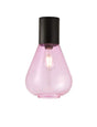 Rowell Ceiling Light With Narrow Glass, 1 x E27, Satin Black/Lilac