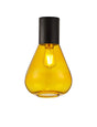Rowell Ceiling Light With Narrow Glass, 1 x E27, Satin Black/Yellow