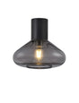 Rowell Ceiling Light With Wide Glass, 1 x E27, Satin Black/Inky Black