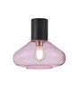 Rowell Ceiling Light With Wide Glass, 1 x E27, Satin Black/Pink