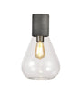Rowell Ceiling Light With Narrow Glass, 1 x E27, Pewter/Clear