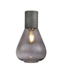 Rowell Ceiling Light With Narrow Glass, 1 x E27, Pewter/Inky Black