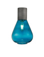 Rowell Ceiling Light With Narrow Glass, 1 x E27, Pewter/Teal Blue