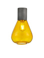 Rowell Ceiling Light With Narrow Glass, 1 x E27, Pewter/Yellow