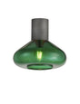 Rowell Ceiling Light With Wide Glass, 1 x E27, Pewter/Bottle Green