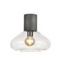 Rowell Ceiling Light With Wide Glass, 1 x E27, Pewter/Clear