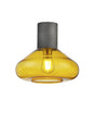 Rowell Ceiling Light With Wide Glass, 1 x E27, Pewter/Yellow