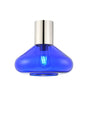 Rowell Ceiling Light With Wide Glass, 1 x E27, Polished Nickel/Blue Ink