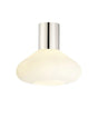 Rowell Ceiling Light With Wide Glass, 1 x E27, Polished Nickel/Opal