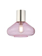 Rowell Ceiling Light With Wide Glass, 1 x E27, Polished Nickel/Pink