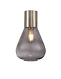 Rowell Ceiling Light With Narrow Glass, 1 x E27, Satin Nickel/Inky Black