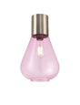 Rowell Ceiling Light With Narrow Glass, 1 x E27, Satin Nickel/Lilac