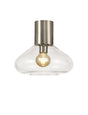 Rowell Ceiling Light With Wide Glass, 1 x E27, Satin Nickel/Clear
