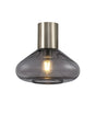 Rowell Ceiling Light With Wide Glass, 1 x E27, Satin Nickel/Inky Black