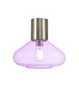 Rowell Ceiling Light With Wide Glass, 1 x E27, Satin Nickel/Lilac