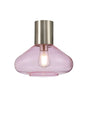 Rowell Ceiling Light With Wide Glass, 1 x E27, Satin Nickel/Pink