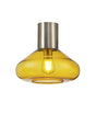 Rowell Ceiling Light With Wide Glass, 1 x E27, Satin Nickel/Yellow