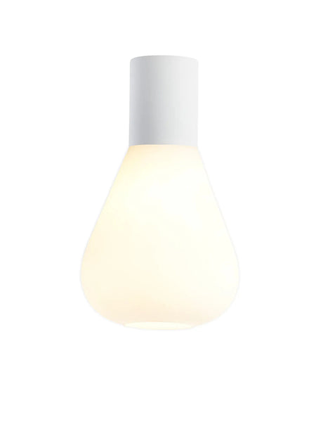 Rowell Ceiling Light With Narrow Glass, 1 x E27, Satin White/Opal