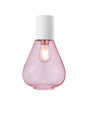 Rowell Ceiling Light With Narrow Glass, 1 x E27, Satin White/Pink