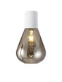 Rowell Ceiling Light With Narrow Glass, 1 x E27, Satin White/Smoke