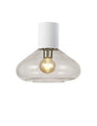 Rowell Ceiling Light With Wide Glass, 1 x E27, Satin White/Clear