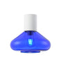 Rowell Ceiling Light With Wide Glass, 1 x E27, Satin White/Blue Ink
