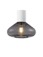 Rowell Ceiling Light With Wide Glass, 1 x E27, Satin White/Inky Black