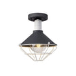 Rush Semi Flush Ceiling, 1 x E27, IP65, Anthracite/Matt White