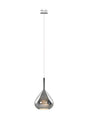 Sanson Recessed Pendant Kit With Reuleaux Triangle Shade, 1 Light E27, Silver/Chrome Glass With Frosted Inner