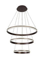 Schwarz Pendant, 3 Light 50W,30W,20W LED, 3500K, Dimmable, Coffee