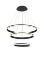 Schwarz Pendant, 3 Light 50W,30W,20W LED, 3500K, Dimmable, Graphite