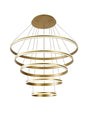 Schwarz Pendant, 5 Tier 150W LED, 3500K, 6800lm, Triac Dimmable, Sand Gold, 3yrs Warranty