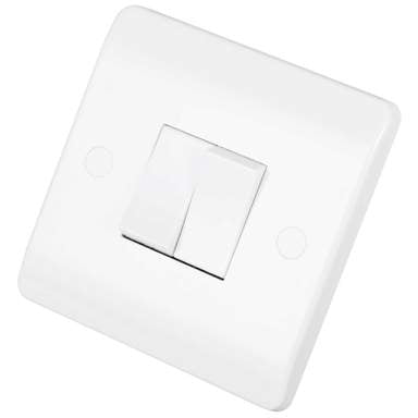Scolmore Click Mode 10A 2 Gang 2 Way Light Switch White