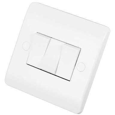Scolmore Click Mode 10A 3 Gang 2 Way Light Switch White