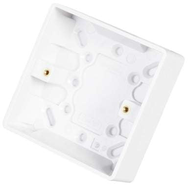 Scolmore Click Mode 1 Gang 25mm Pattress Back Box White
