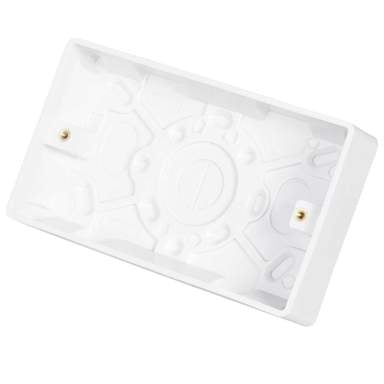 Scolmore Click Mode 2 Gang 25mm Pattress Back Box White