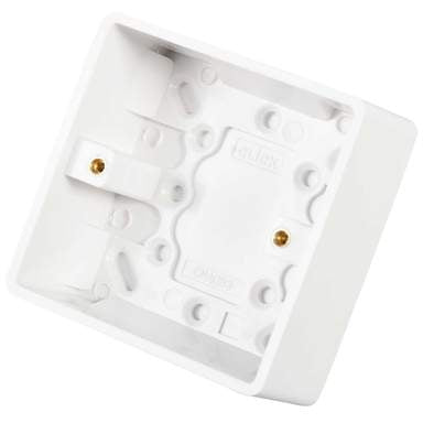 Scolmore Click Mode 1 Gang 35mm Pattress Back Box White