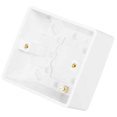 Scolmore Click Mode 1 Gang 47mm Pattress Back Box White