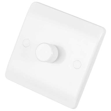 Scolmore Click Mode 400W 1 Gang 2 Way Resistive Inductive Dimmer Switch White