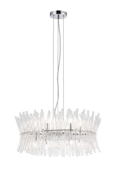 Seedit 60cm 12 Light G9, Pendant Round, Polished Chrome/Clear