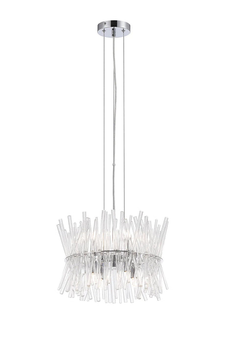 Seedit 40cm 8 Light G9, Pendant Round, Polished Chrome/Clear