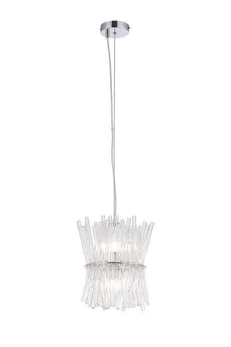 Seedit 25cm 2 Light G9, Pendant Round, Polished Chrome/Clear