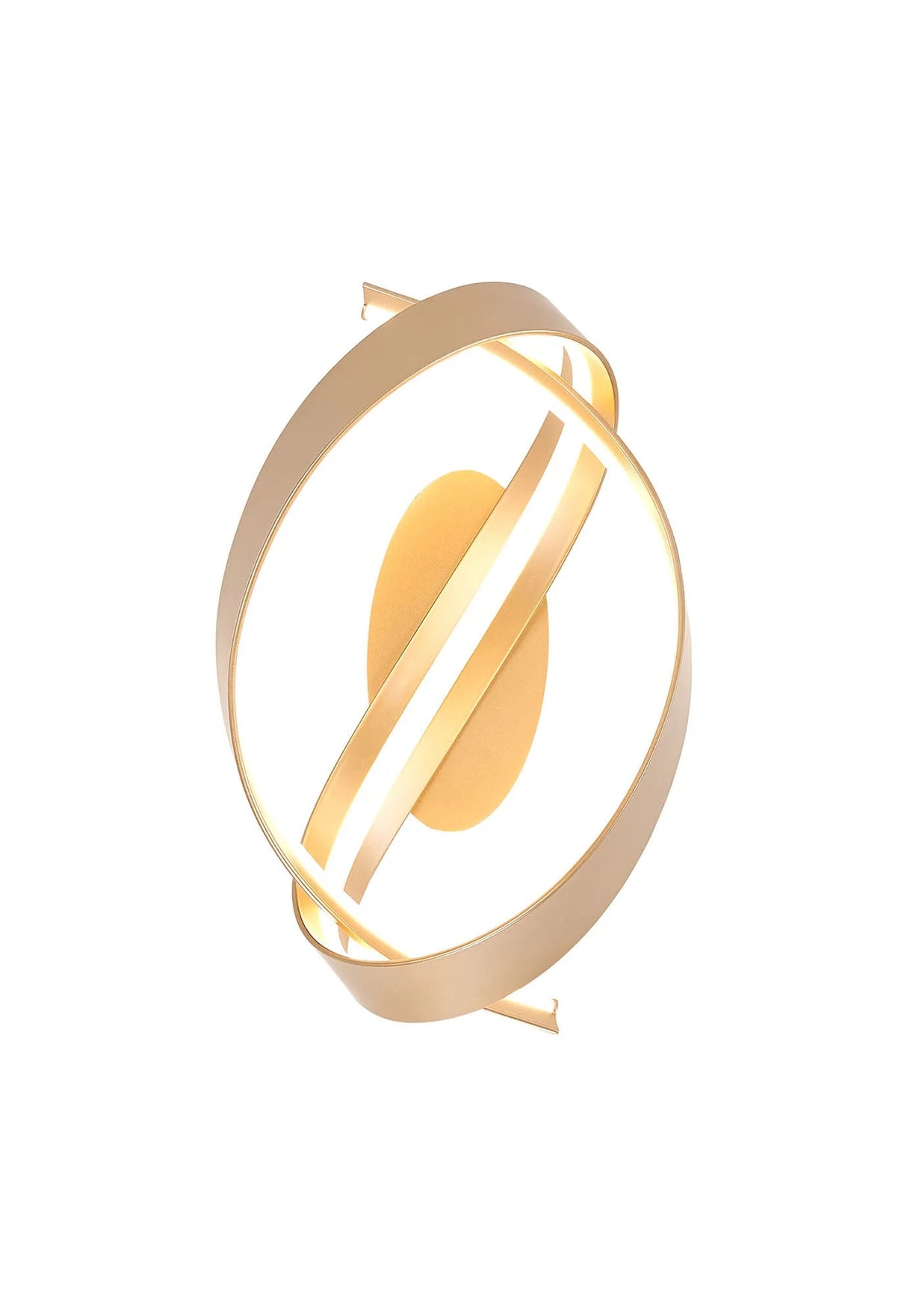 Seek Loop Wall Light, 1 x 13W LED, Triac Dimmable, 3000K, 770lm, Gold, 3yrs Warranty