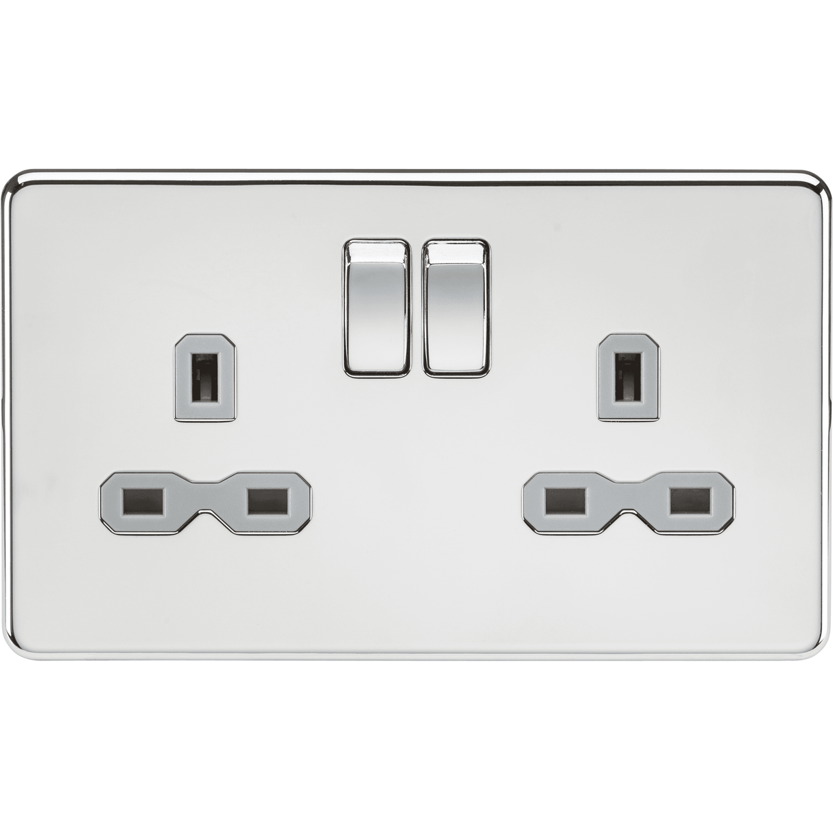 Knightsbridge - ML 13A 2G DP Switched Socket with Twin Earths - various colour options