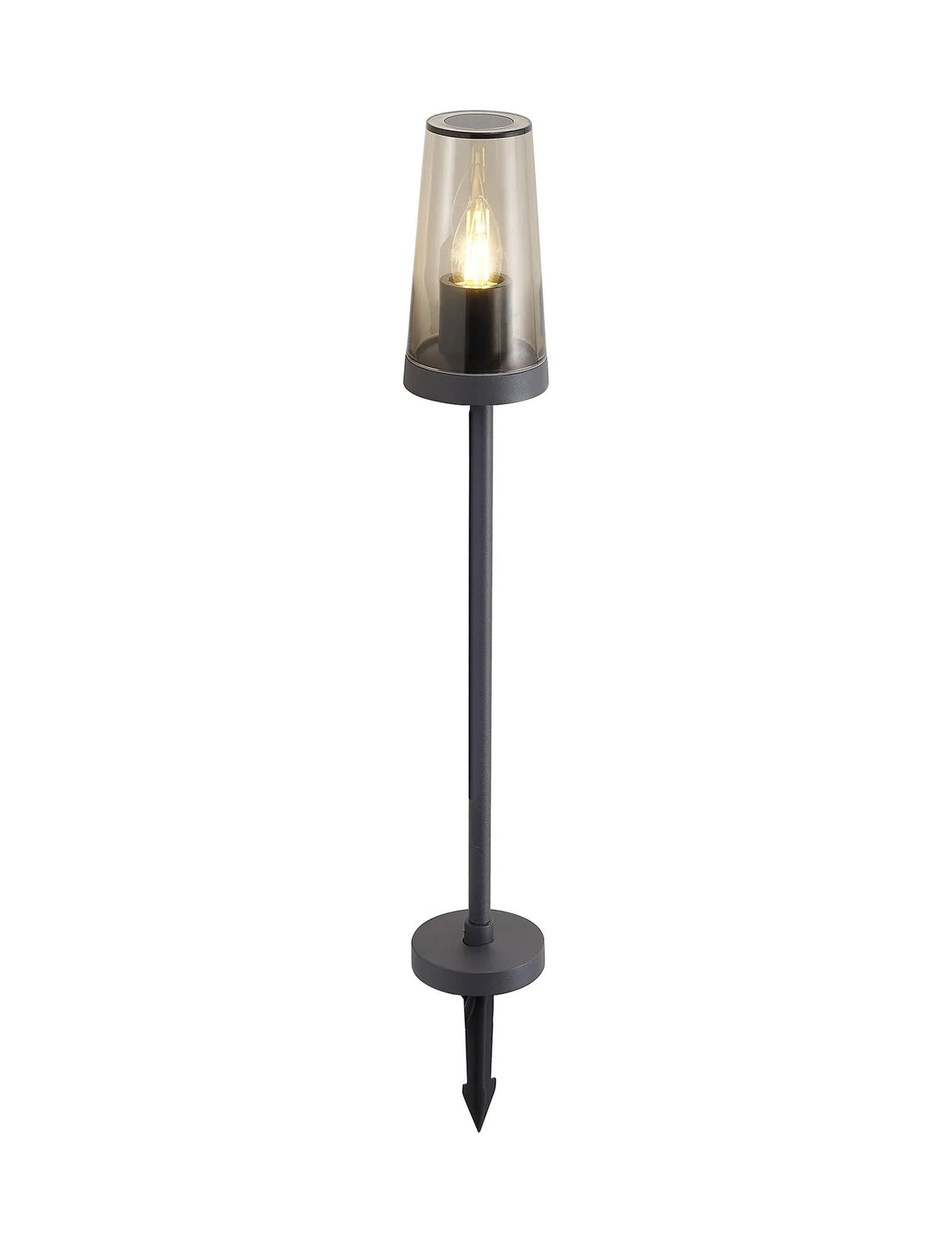 Shoulder Post Lamp, 1 x E27, Anthracite/Smoked, IP54