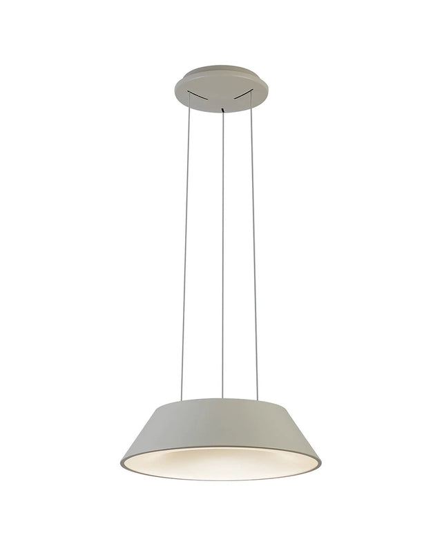 Sillett 45cm Pendant, 1 x 40W LED, 2700-5000K, Tuneable Remote Control, Beige Stone