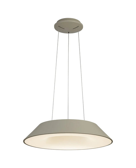 Sillett 65cm Pendant, 1 x 50W LED, 2700-5000K, Tuneable Remote Control, Beige Stone